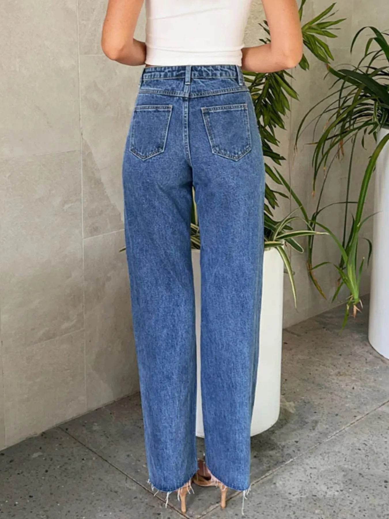 Pearl Embellished High Waist Straight Leg Jeans Trendsi d830b6fc-3928-4aaf-85c4-96e5d4b96d2a-Max-Origin