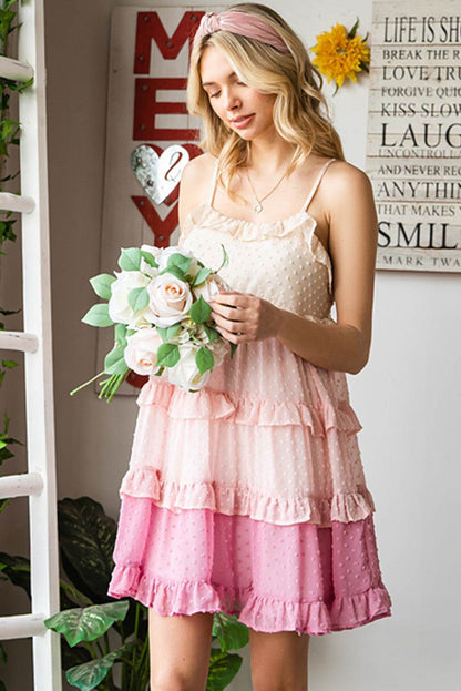 Color Block Swiss Dot Ruffled Tiered Spaghetti Strap Dress Trendsi d83897b8d5ab48149ebbfd17de588356-Max