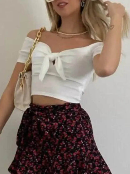 Off-Shoulder Bow-Tie Crop Top Trendsi d848852427e4434d8cdd8d5ffd219af4-Max-Origin