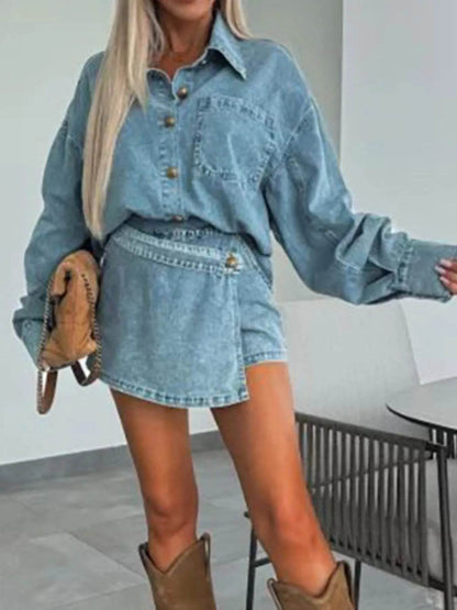 Button-Front Shirt and Mini Skirt Oversized Denim Set Trendsi d89ceb75-d51c-49fc-8bd1-b64a7dd739c0-Max-Origin