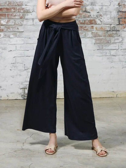 Tied Wide Leg Pants with Pockets Trendsi d8ac216e-90f1-4a54-9331-6249a69eb850-Max