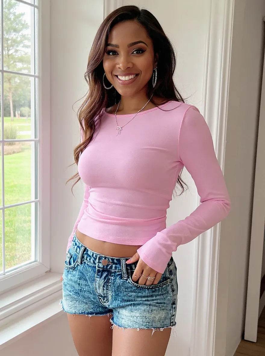 Long Sleeve Fitted T-Shirt Blush Pink Trendsi d8d40bb3-2922-4c29-9cd0-982744eb01bd-Max-Origin