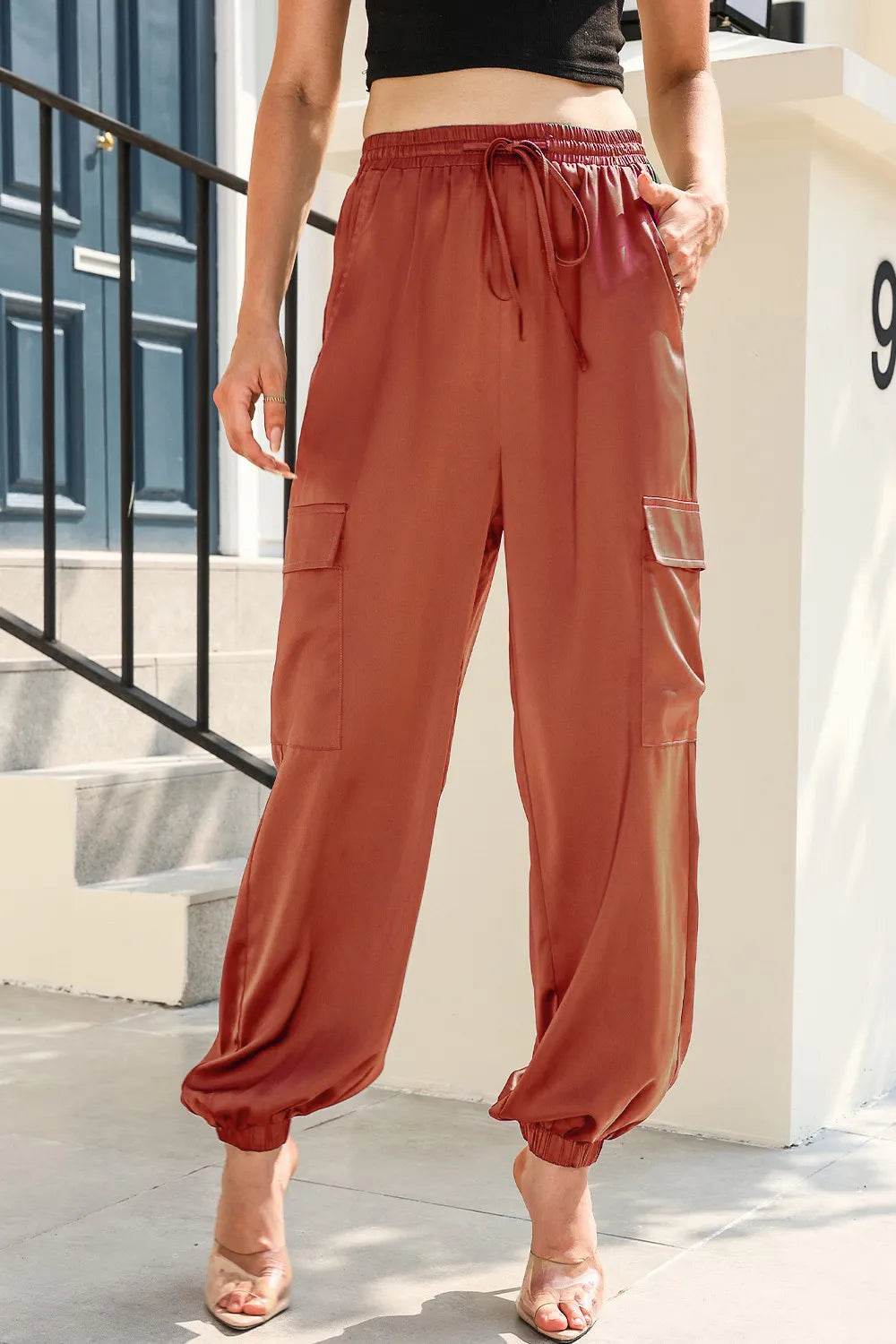 Long Tie Waist Pocketed Pants Caramel Trendsi d8d9a453fd4c475c942ec3325ae8b540-Max