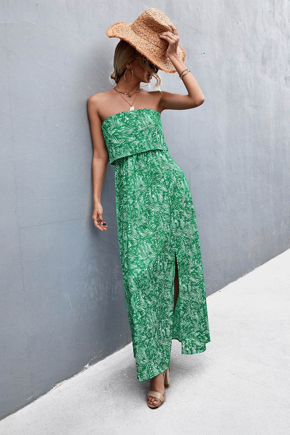 Strapless Split Maxi Dress Trendsi d8f8481c83434babb7ae5e22988d4d86-Max
