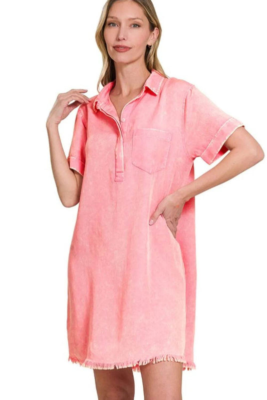 Zenana Tencel Mineral Washed Collared Shirts Dress Trendsi d9393af2-d804-4759-baa3-db401f828998-Max-Origin
