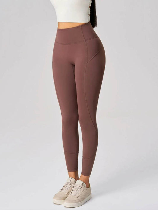 High Waist Active Leggings Dark Brown Trendsi d9600ec1-8af1-47f7-918e-17d50cc9e55a-Max-Origin