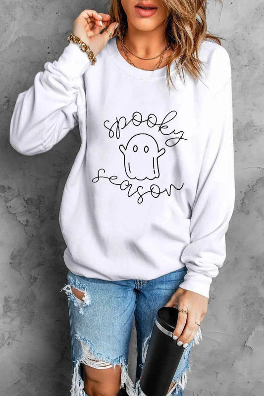Ghost Graphic Long Sleeve Dropped Shoulder Sweatshirt Trendsi d984a4a7-e873-4197-a70c-96aa07c991d7-Max
