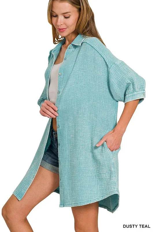 Zenana Washed Double Gauze Button Down Shirt Dress Trendsi d9968e42b7ec4b28beac2e8087a1a09c-Max-Origin