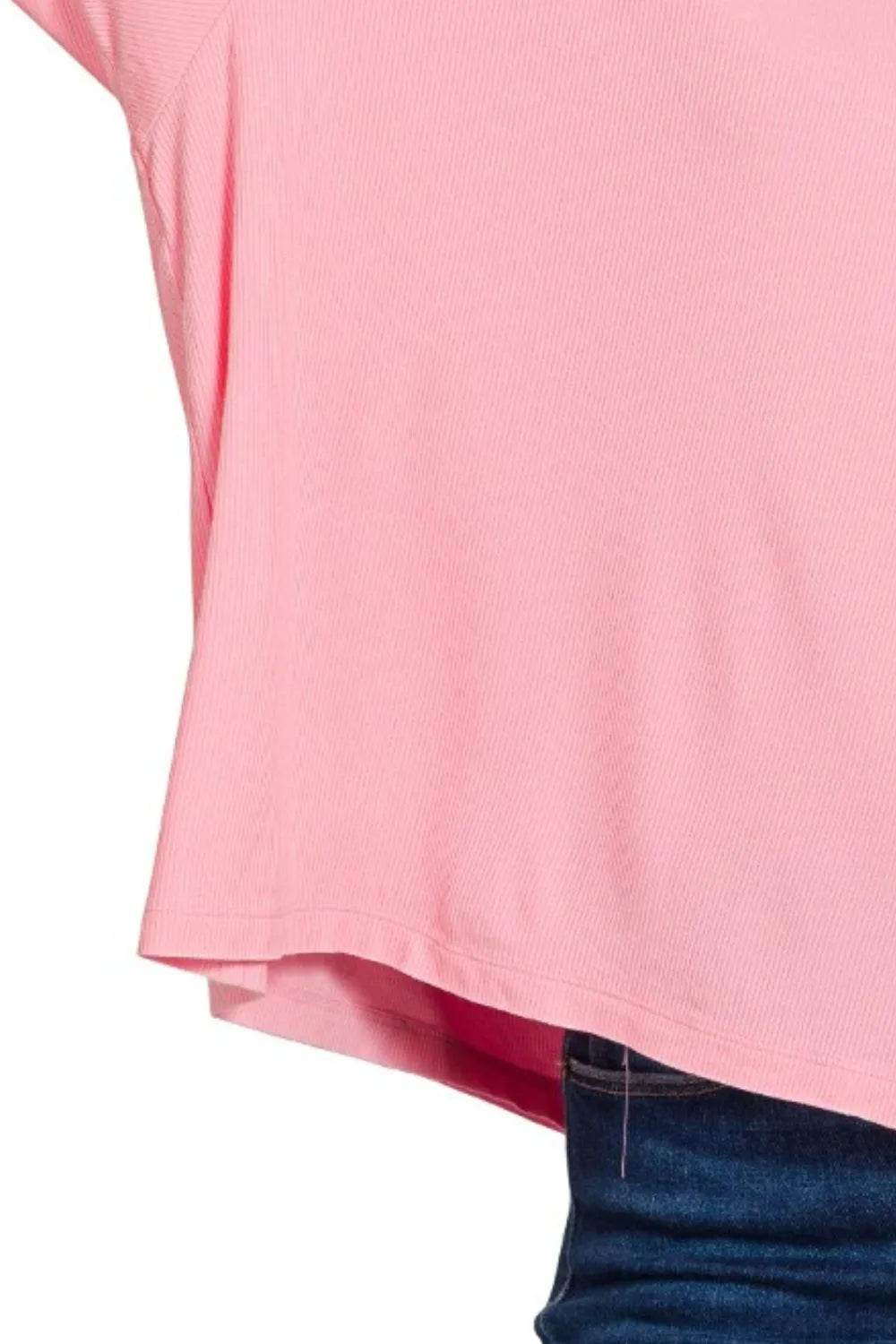 Zenana Oversized Ribbed Round Neck Short Sleeve Tee Trendsi d9e39096-c398-4cb7-bd9c-0b9832031804-Max-Origin