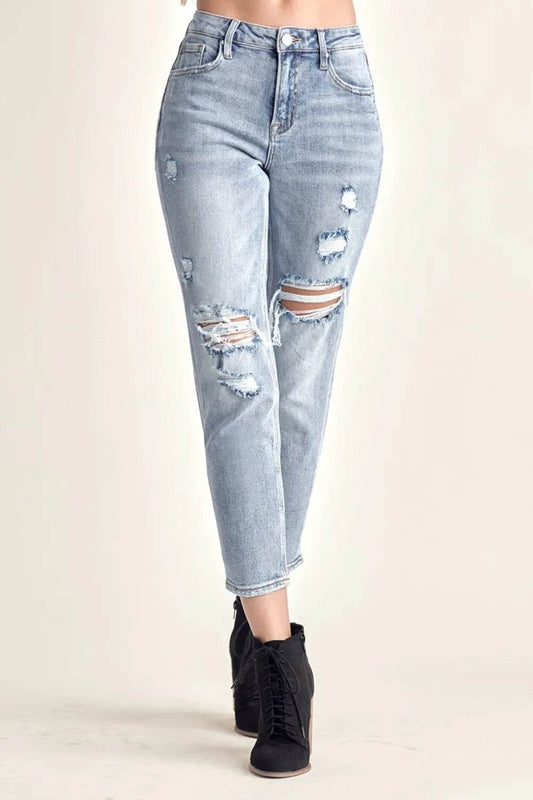 RISEN Distressed Slim Cropped Jeans MEDIUM Trendsi d9fad21c-edbb-4795-b34f-0742c596ab12-Max