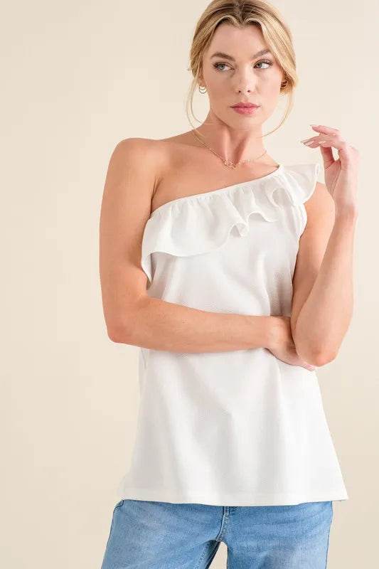 And The Why Ruffle One Shoulder Sleeveless Tank Top WHITE Trendsi da3906e995024e1eb488d05dd8895572-Max-Origin