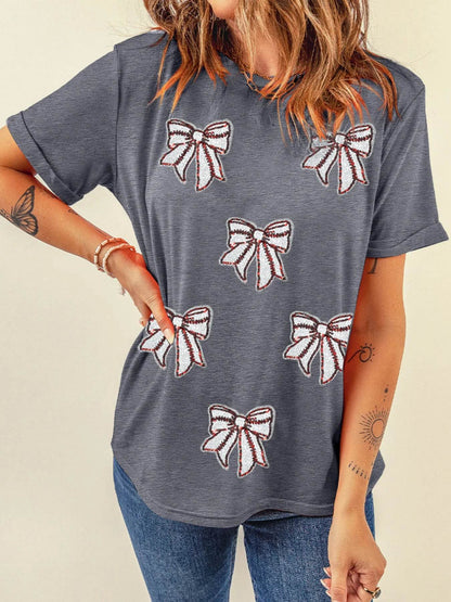Sequin Bow Short Sleeve Tee Trendsi da6f1872b09e4822b631fc0858f43e3d-Max-Origin