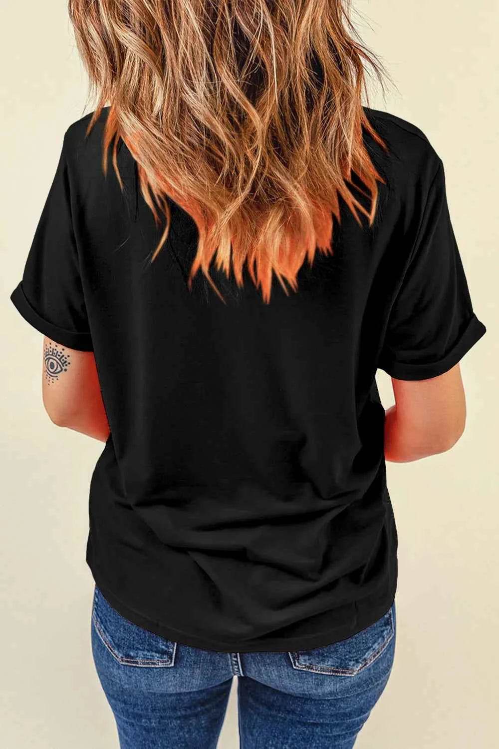 Glitter Pumpkin Round Neck Short Sleeve T-Shirt Trendsi da7b2103-8bac-4b3b-9ba5-c1de5c5718d7-Max