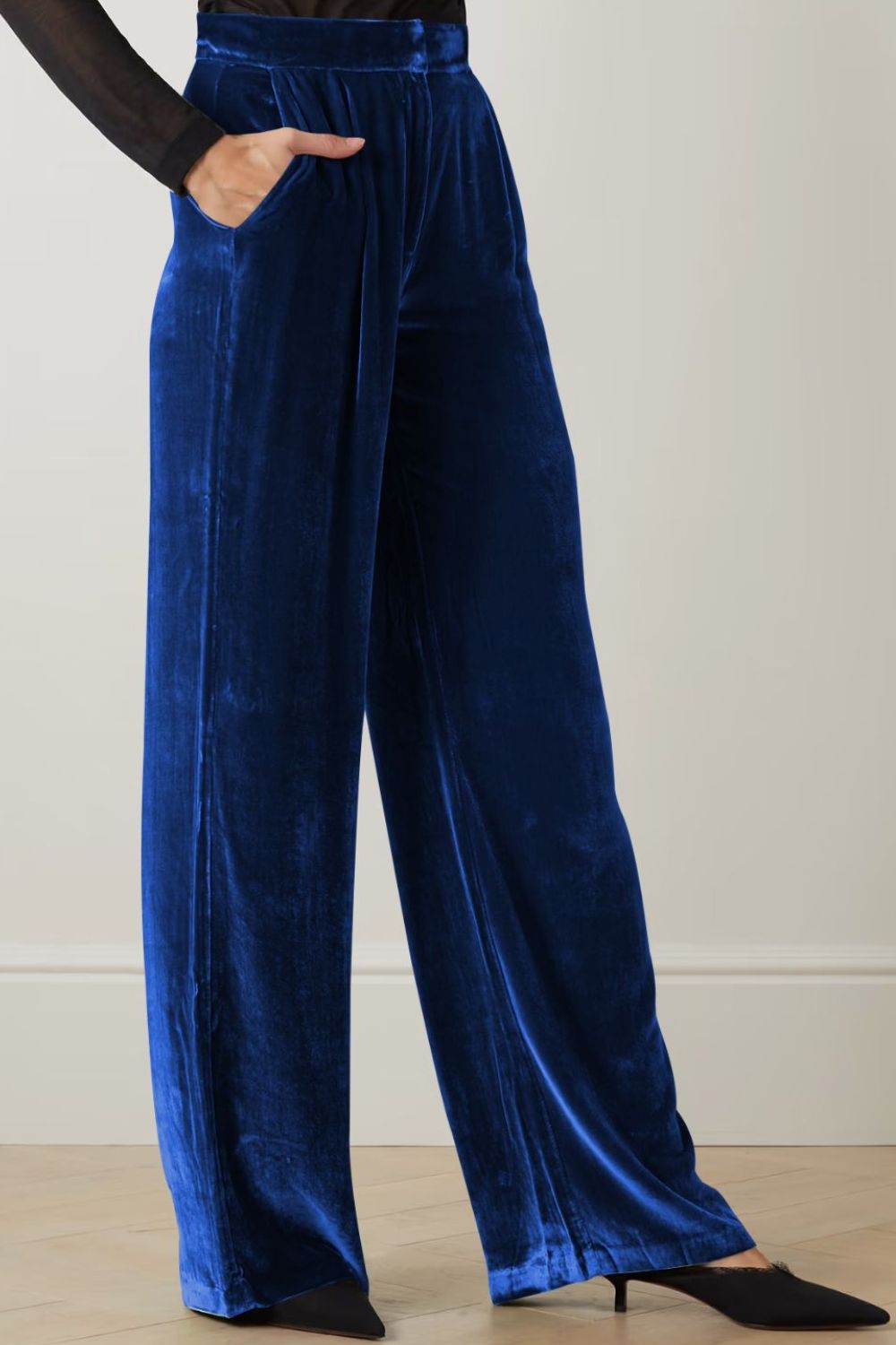 Loose Fit High Waist Long Pants with Pockets Trendsi da8caf03c3e344df9def1d7b91887882-Max