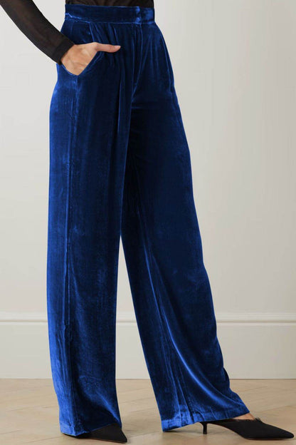 Loose Fit High Waist Long Pants with Pockets Trendsi da8caf03c3e344df9def1d7b91887882-Max