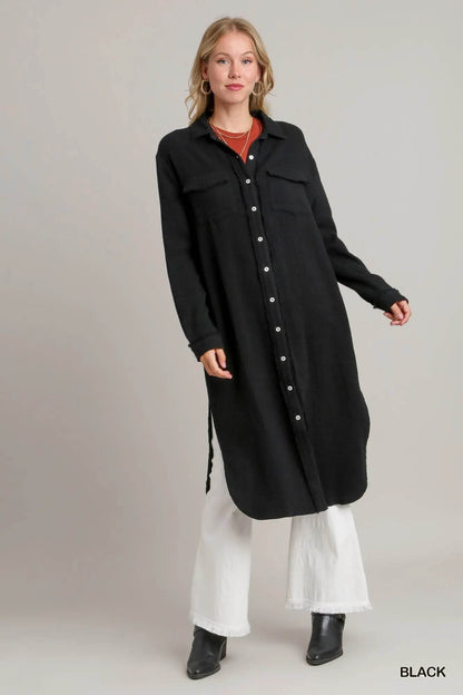 Umgee Cotton Gauze Button Down Shirt Dress Trendsi dadd763b-ab84-495c-8d27-efed8199dee1-Max-Origin