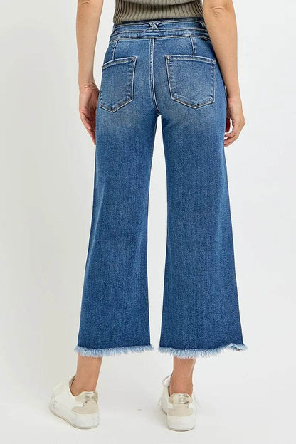 RISEN High Rise Crop Wide Leg Jeans with Wide Band Detail Trendsi db0cfb03bfb3432d9171d2559bec0b3e-Max-Origin