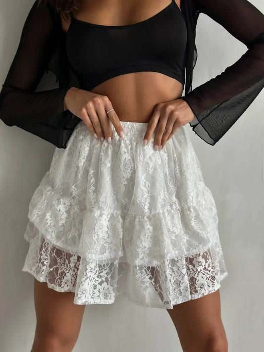 Lace Tiered Mini Skirt White Trendsi db29f04a063447599dfab5a8c4f1d185-Max-Origin