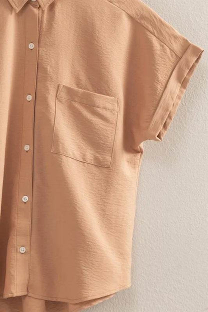 HYFVE Button Down Collared Neck Short Sleeve Shirt Trendsi db3b63db71144f6e883833087b18d136-Max-Origin