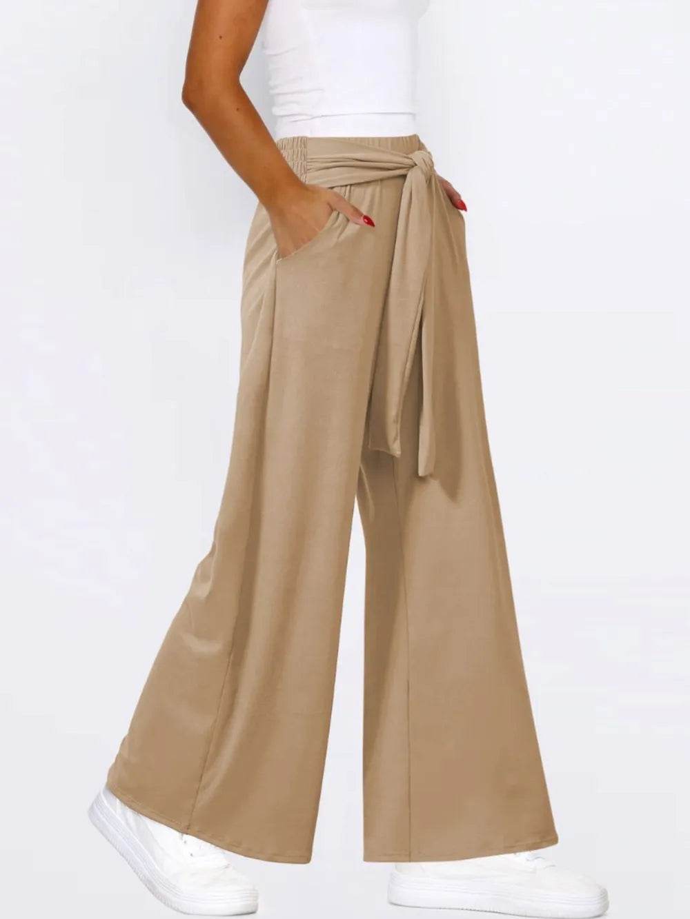 Tied Wide Leg Pants with Pockets Trendsi db6cd121-e8dd-4928-9164-149ff0499ae8-Max
