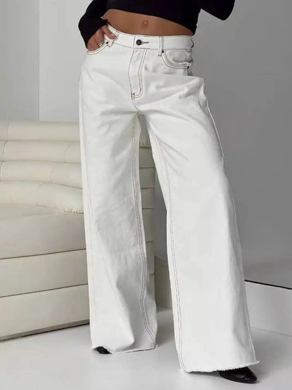 Wide Leg Jeans with Pockets White Trendsi db720228-de96-40c0-b070-2ea881ef6574-Max