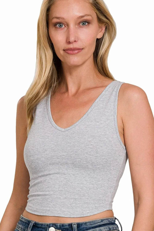 Zenana Cotton V-neck Cropped Cami Top H GREY Trendsi db9c7042-72c0-4a16-88ec-0e832bcfdd58-Max-Origin