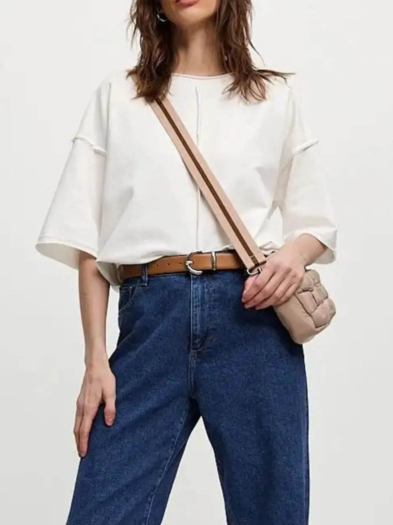 Round Neck Half Sleeve T-Shirt Trendsi dc238ce1-b455-4cdf-a538-151785a16668-Max-Origin