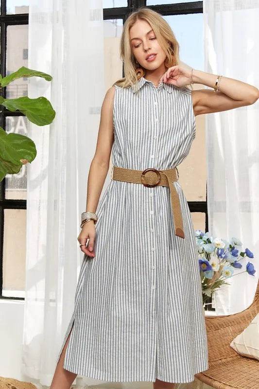 ADORA Striped Button Down Sleeveless Midi Dress Trendsi dc9c388b-152d-471f-a558-5322c63ef28d-Max