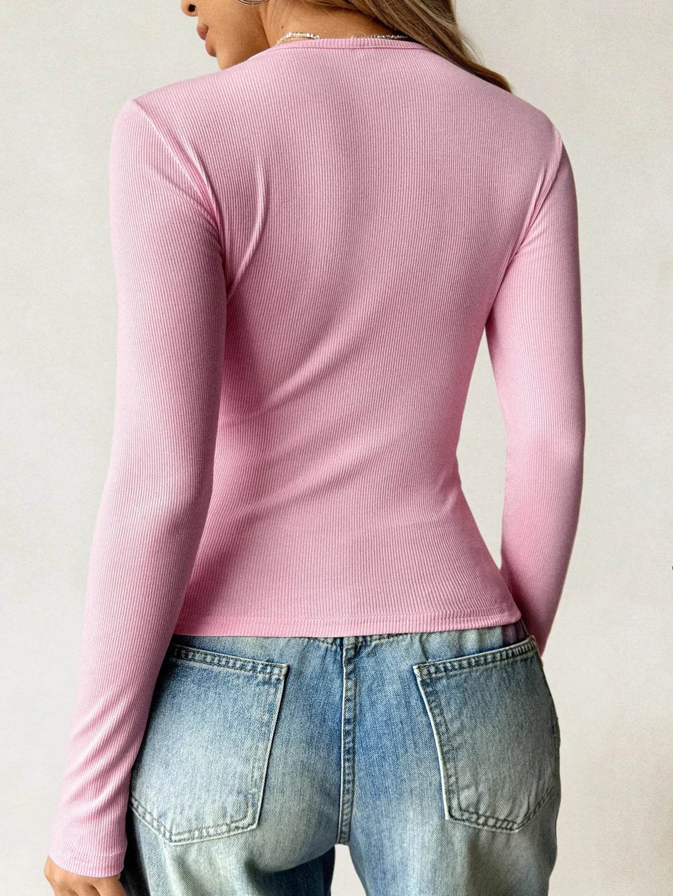 Ribbed Knit Long Sleeve T-Shirt Trendsi dcee20df-b4a2-4a8d-9126-7334cb0127df-Max-Origin