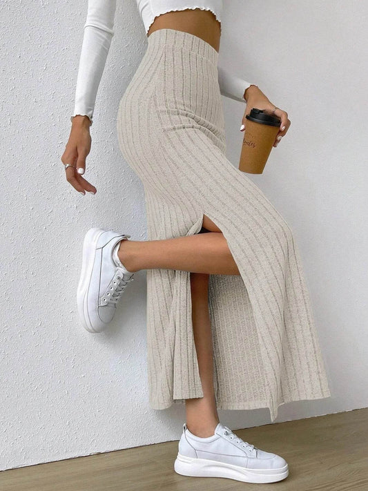 High Waist Ribbed Knit Maxi Skirt Apricot Trendsi dd254d64-493b-4125-b50b-13244e32eeb6-Max-Origin
