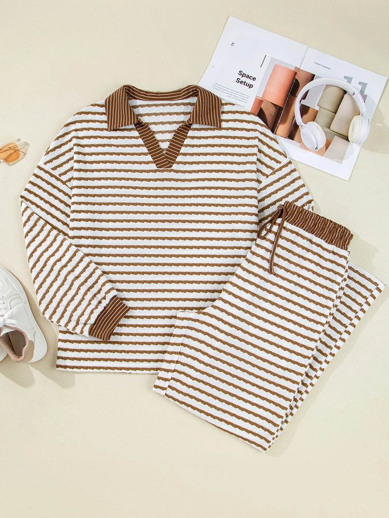 Stripe Collared Top and Drawstring Pant Set Trendsi dd47e259-a142-4823-9e94-62aa12d5bf01-Max-Origin