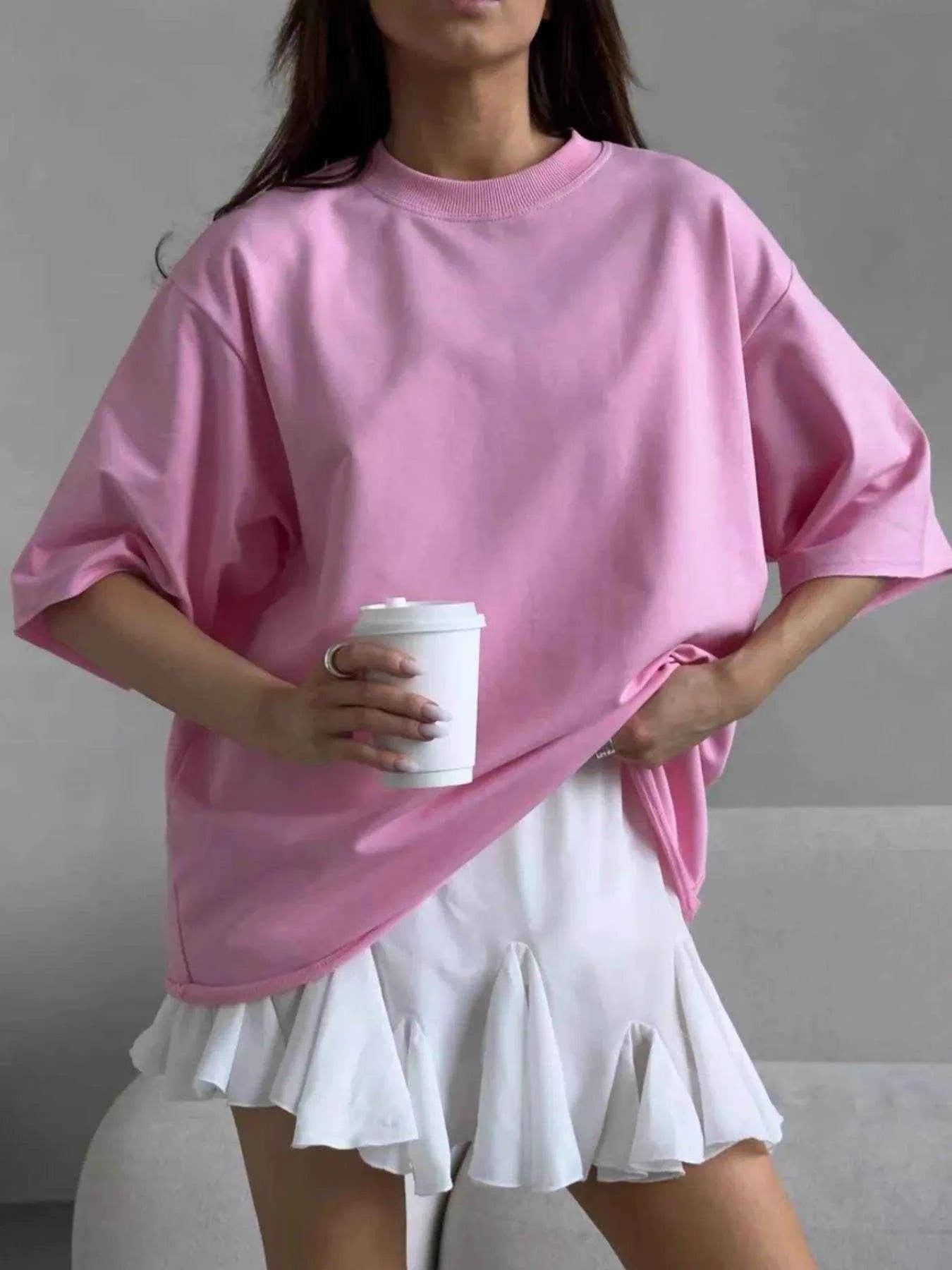 Round Neck Half Sleeve Oversized T-Shirt Trendsi dd83706a-b54c-4fab-bd96-d0ac72f73a27-Max-Origin