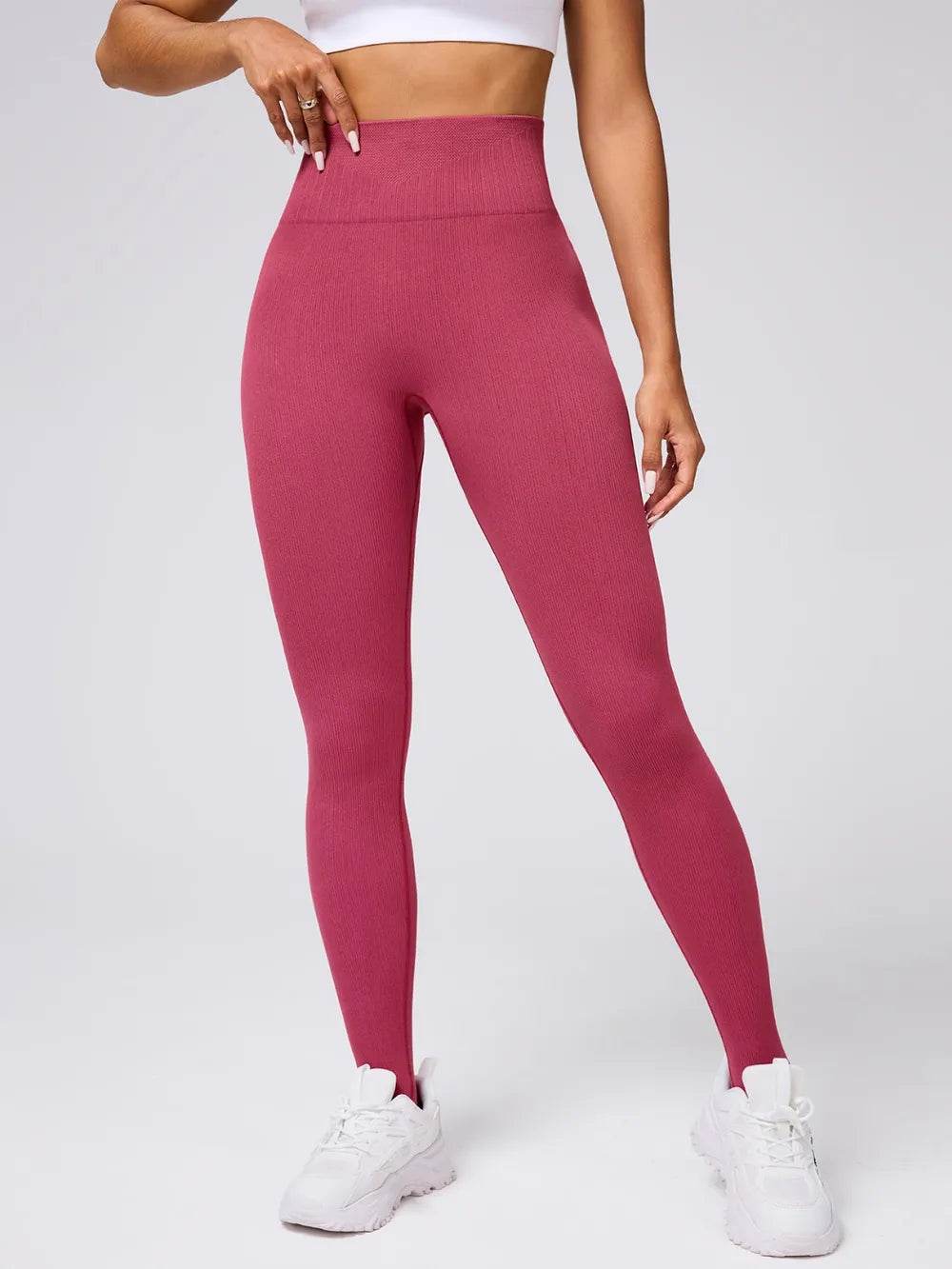 High Waist Stirrup Active Leggings Trendsi dd8d9043-1c76-4014-b137-934f68f882cd-Max