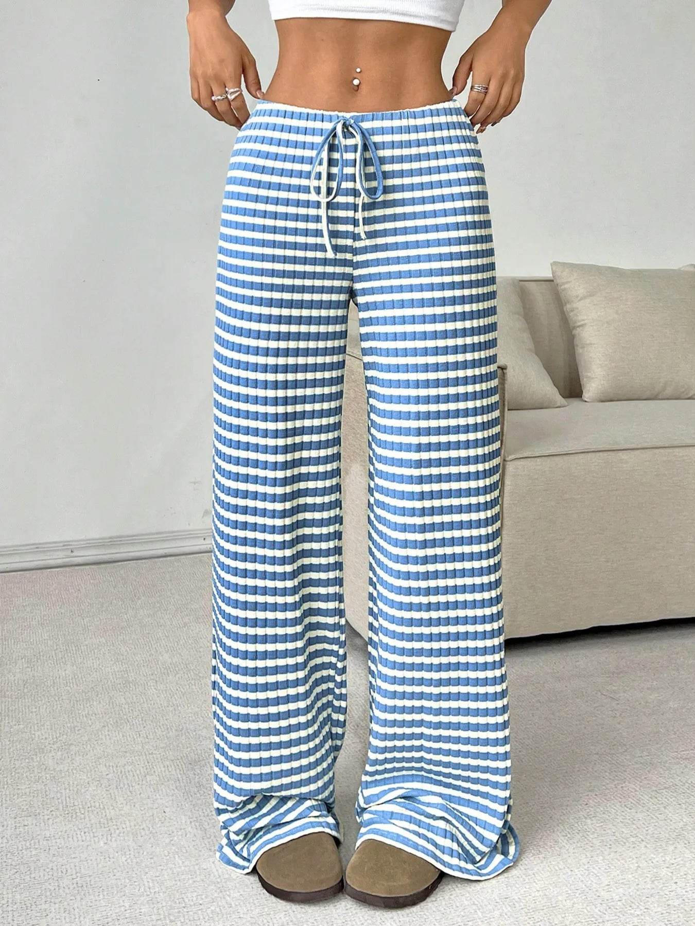 Striped Wide Leg Drawstring Pants Trendsi dd95d48843414403bbd86e084f4d6bad-Max-Origin