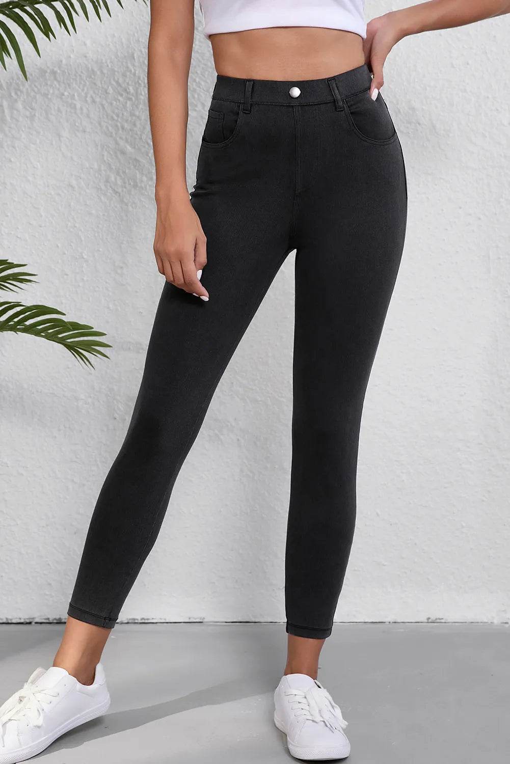 High Waist Jeans with Pockets Black Trendsi dda014cf-7112-4b93-9637-65661fc537ad-Max