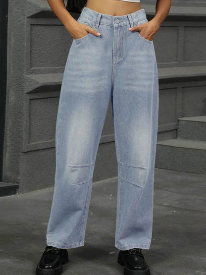 Half Elastic Waist Straight Leg Jeans Light Trendsi ddd8f05c-d52a-4b35-8954-ddadb978be7f-Max