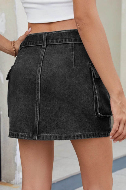Criss-Cross Waist Detail Denim Mini Skirt Trendsi de28f262-904e-4841-aa23-733e3496de01-Max-Origin