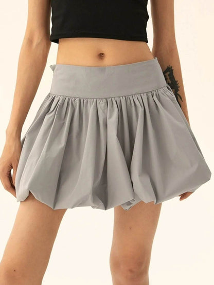 Ruched Bubble Hem Mini Skirt Gray Trendsi de3cb283-f9a4-4000-8293-3c11bd664111-Max-Origin
