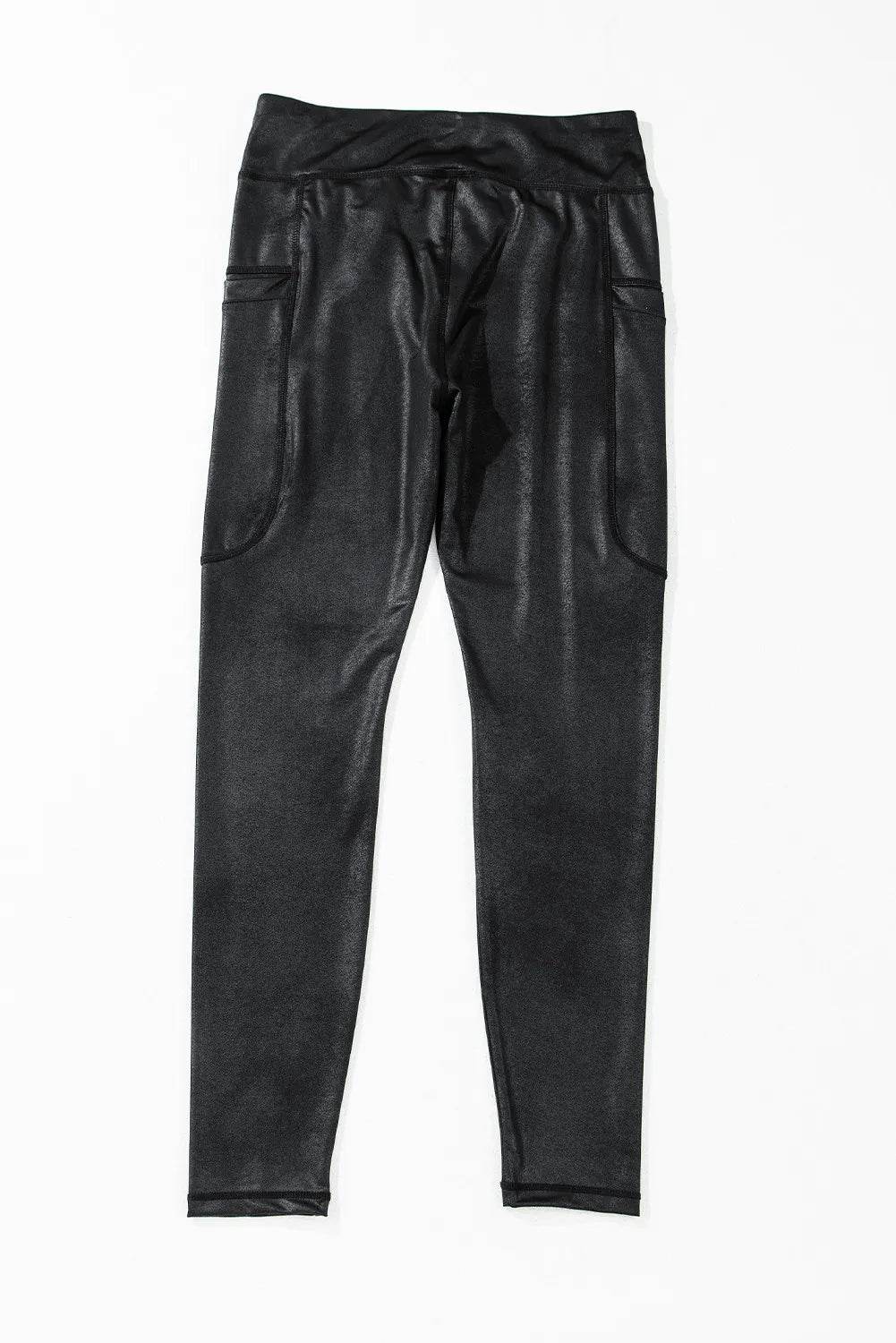 Pocketed V-Cut Waist Leggings Trendsi de4cd94c-2add-4d51-903e-a3f8420f2b54-Max