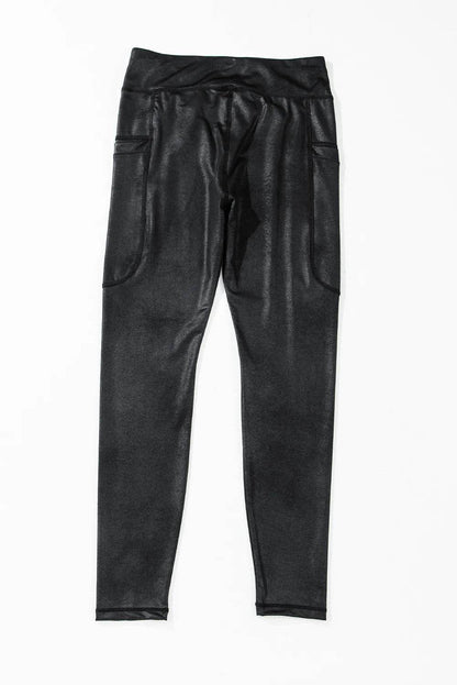 Pocketed V-Cut Waist Leggings Trendsi de4cd94c-2add-4d51-903e-a3f8420f2b54-Max