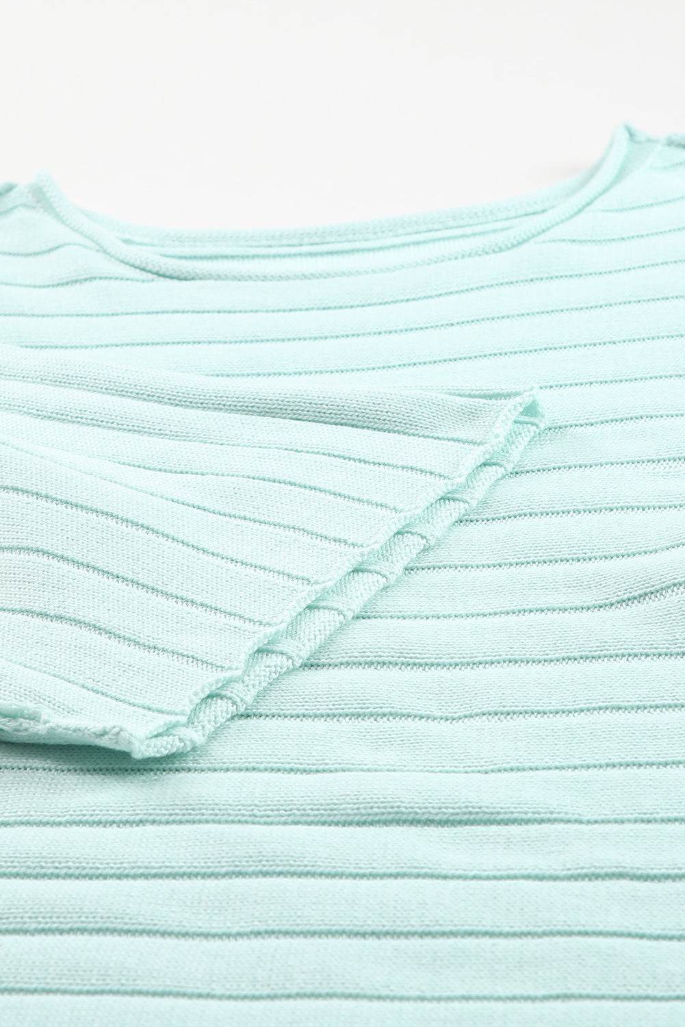 Round Neck Exposed Seams Pullover Top Trendsi de58236875014293af434fc963928a4b-Max