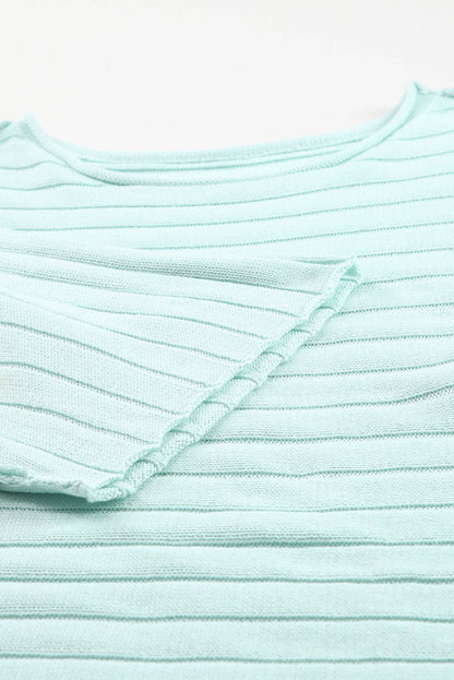 Round Neck Exposed Seams Pullover Top Trendsi de58236875014293af434fc963928a4b-Max