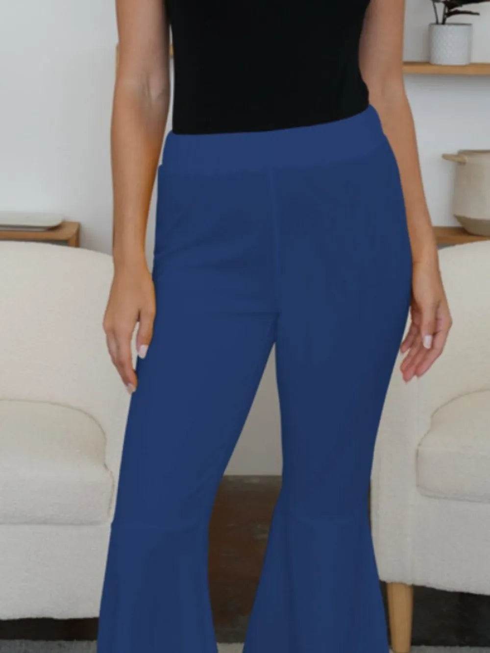 FAM-FAM High-Low Bootcut Pants Trendsi de6ee15a-7f8a-4b8b-8480-a00fd615b941-Max