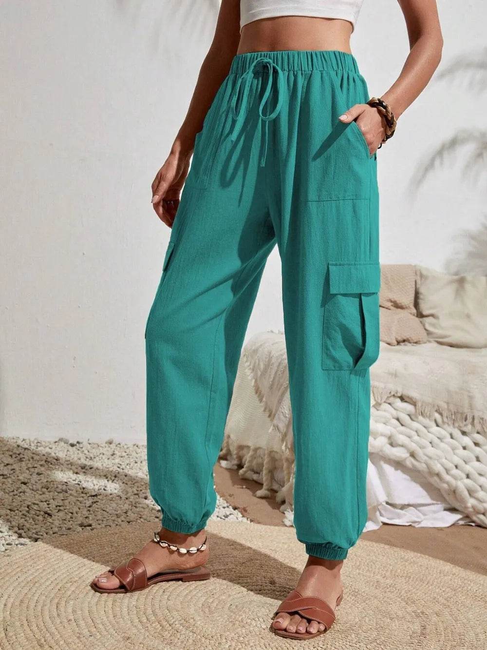Drawstring Joggers with Cargo Pockets Trendsi deadbe39-5ddd-4e11-ab7a-b3f14696348c-Max