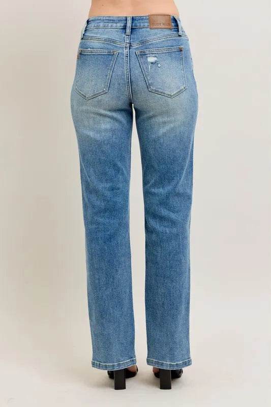 Judy Blue Full Size High Waist Vintage Wash Front Seam & Slit Straight Plus Size Trendsi debe4c7c7af94df693f22f813fb619e6-Max-Origin