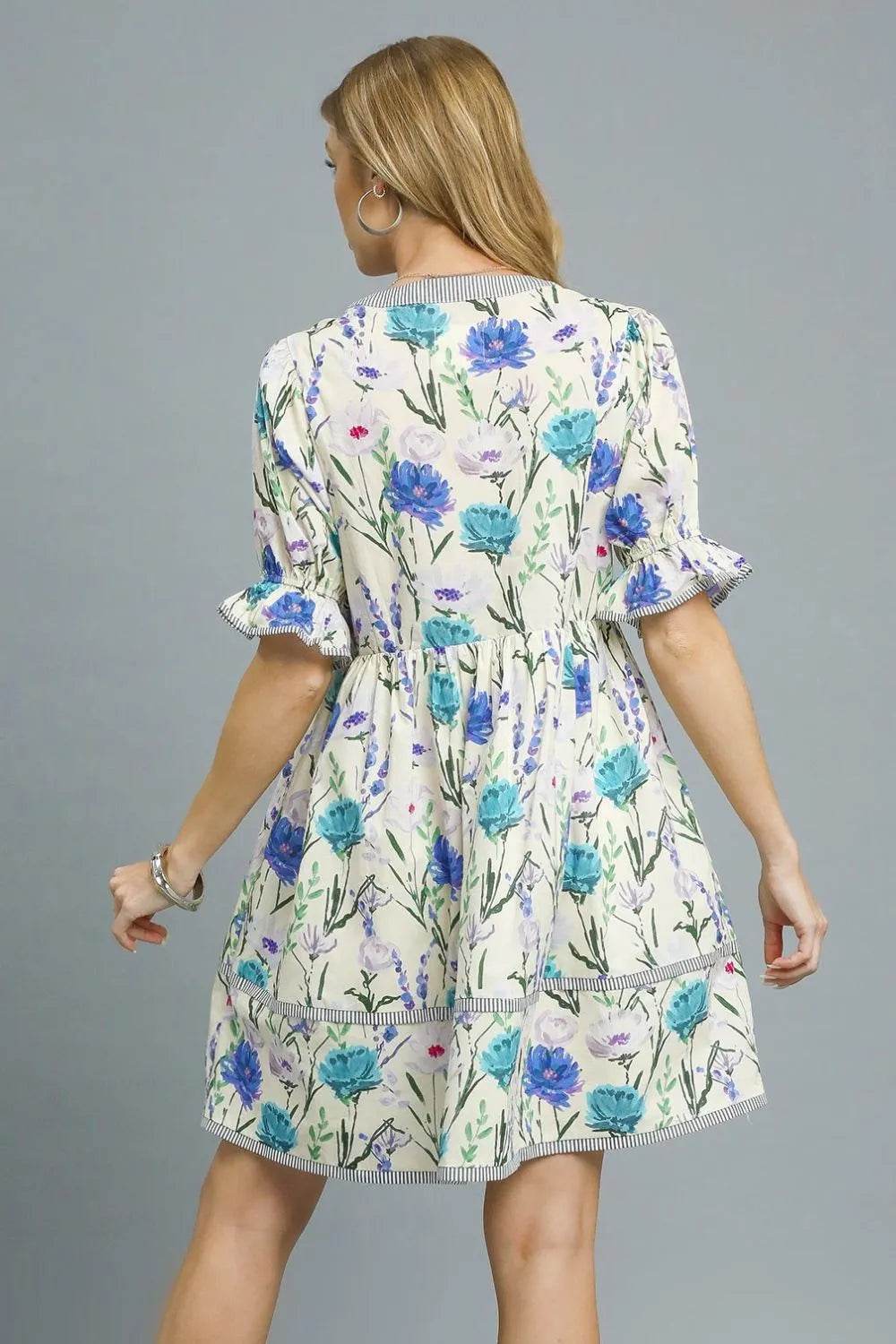 Umgee BabyDoll Floral Striped Hem Mini Dress Trendsi dedc055a-1ff5-4036-ac68-69b72c4cd72c-Max-Origin