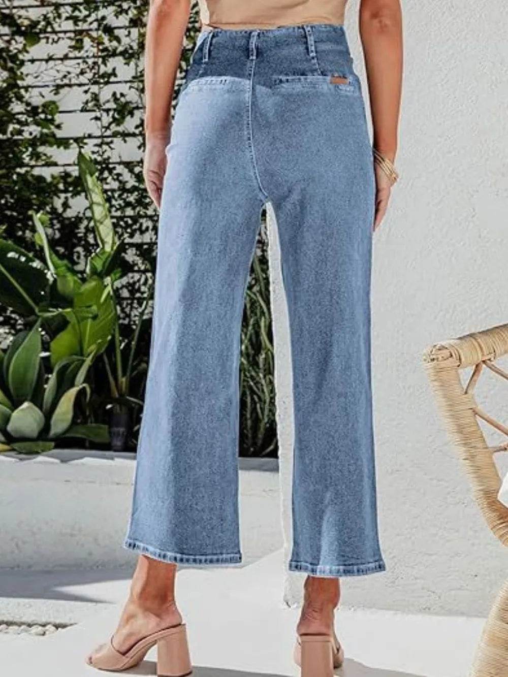 Button Fly Cropped Jeans with Pockets Trendsi df380450-db21-48e1-bc5f-15fafcac3ba8-Max