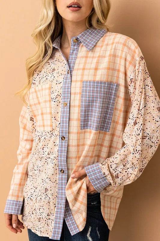 And The Why Floral and Plaid Color Block Shirts with Pocket Trendsi df5fdd77242840138dd6cc02777ef0a9-Max-Origin