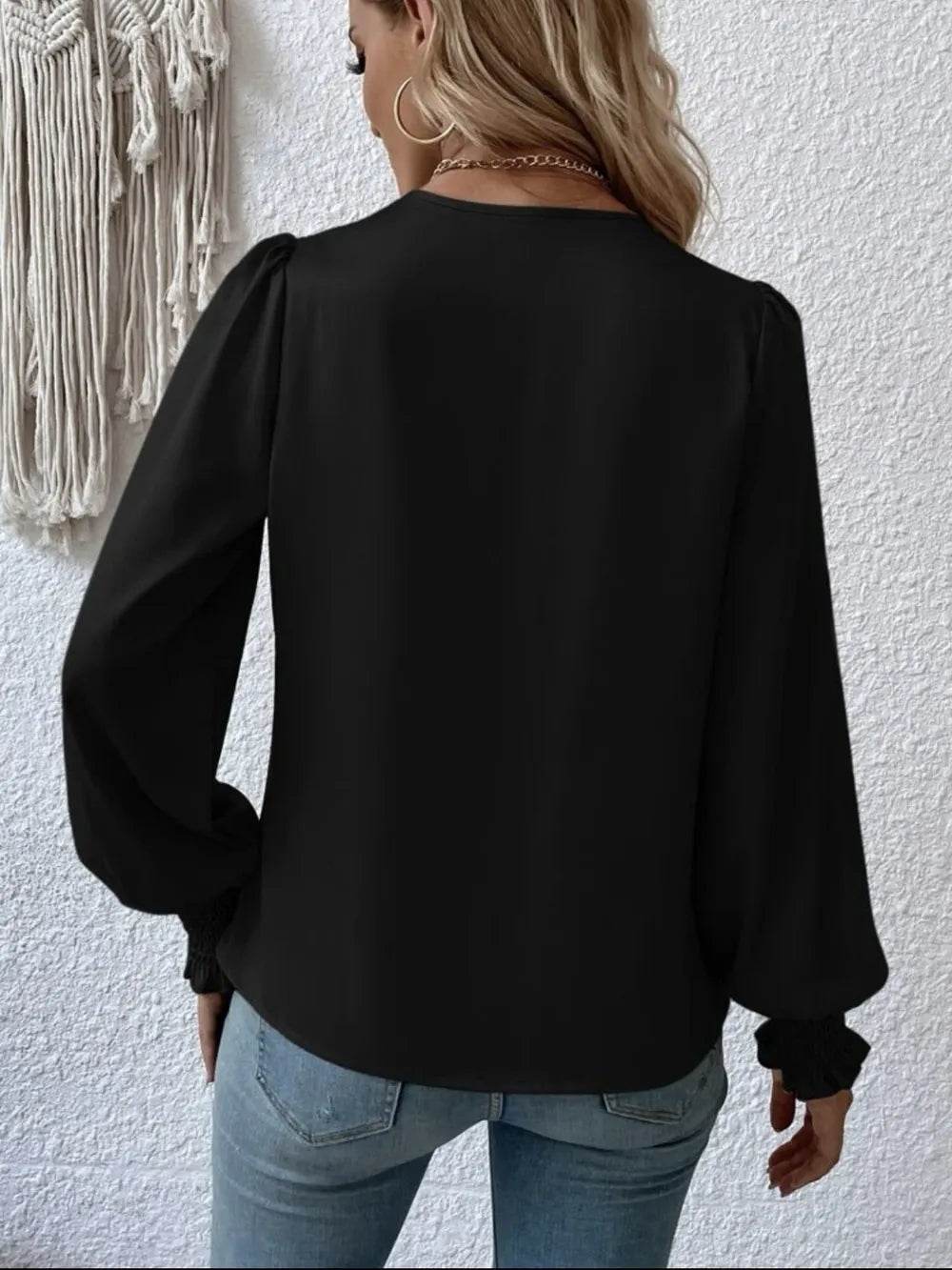 Surplice Smocked Lantern Sleeve Blouse Trendsi dfc037d764ca426bb6269875190af9e4-Max