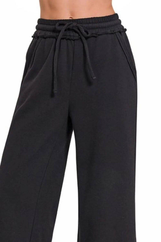 Zenana Fleece Exposed Seam Wide Leg Sweatpants Trendsi dff82ad8-628d-4a12-93c9-bb7deaa1654f-Max-Origin